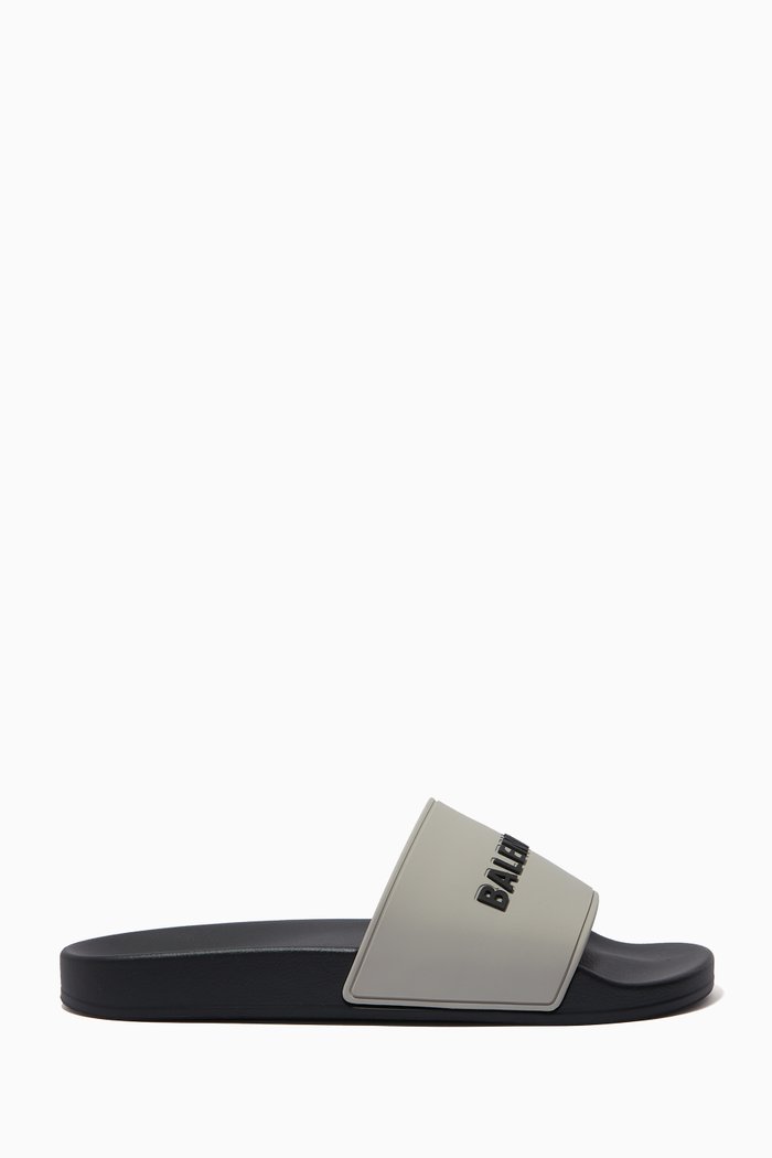 

Logo Pool Slides in Rubber, Black