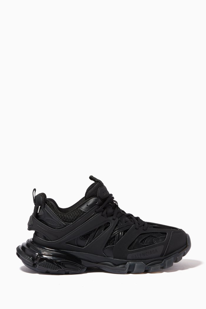 

Track Clear Sole Sneakers in Mesh & Nylon, Black