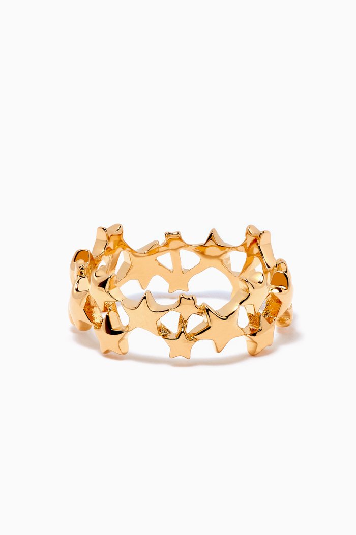 

Stardust Band Ring in 18k Gold Plated Brass