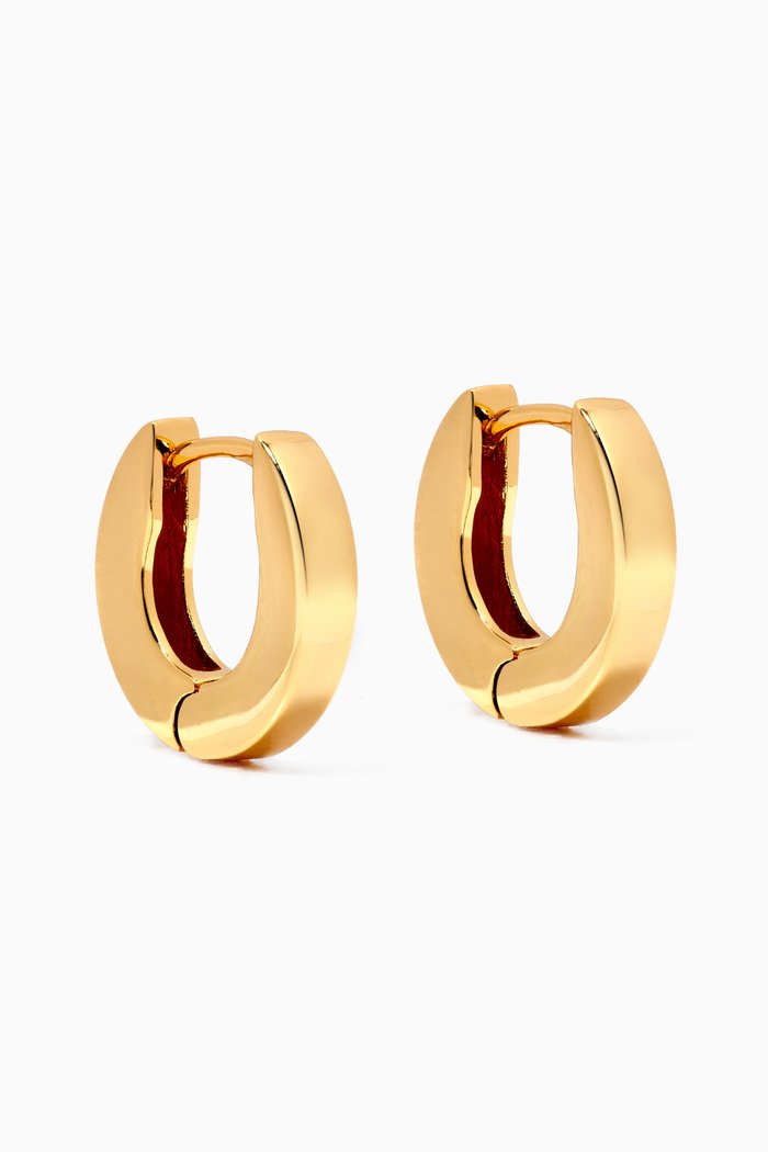 

Mini Coco Hinge Hoop Earrings in 18kt Gold-plated Brass