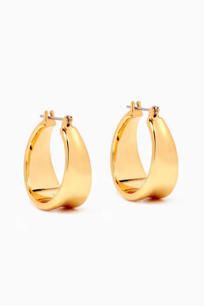 

Dionne Hoop Earrings in 18kt Gold-plated Brass