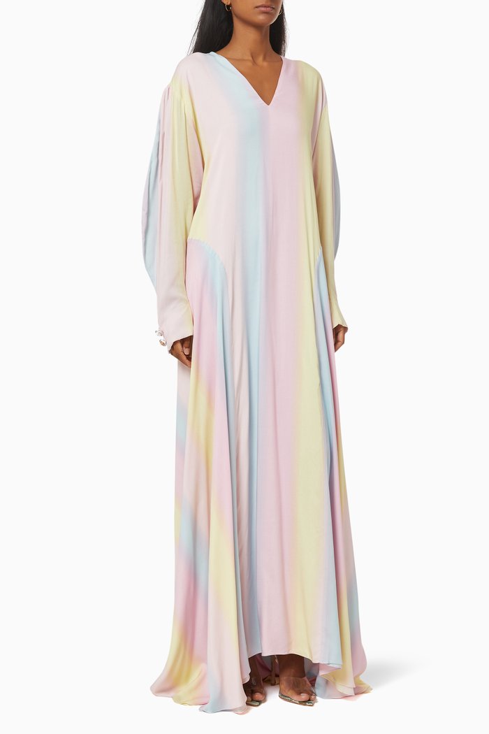 

Tie Dye Kaftan in Cotton, Multicolour
