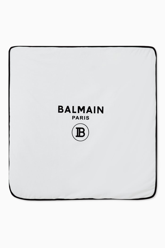 

Contrast Logo Blanket in Cotton, White