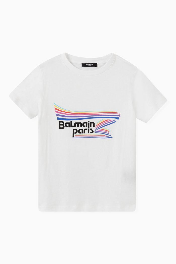 

Balmain Logo T-shirt in Jersey, White