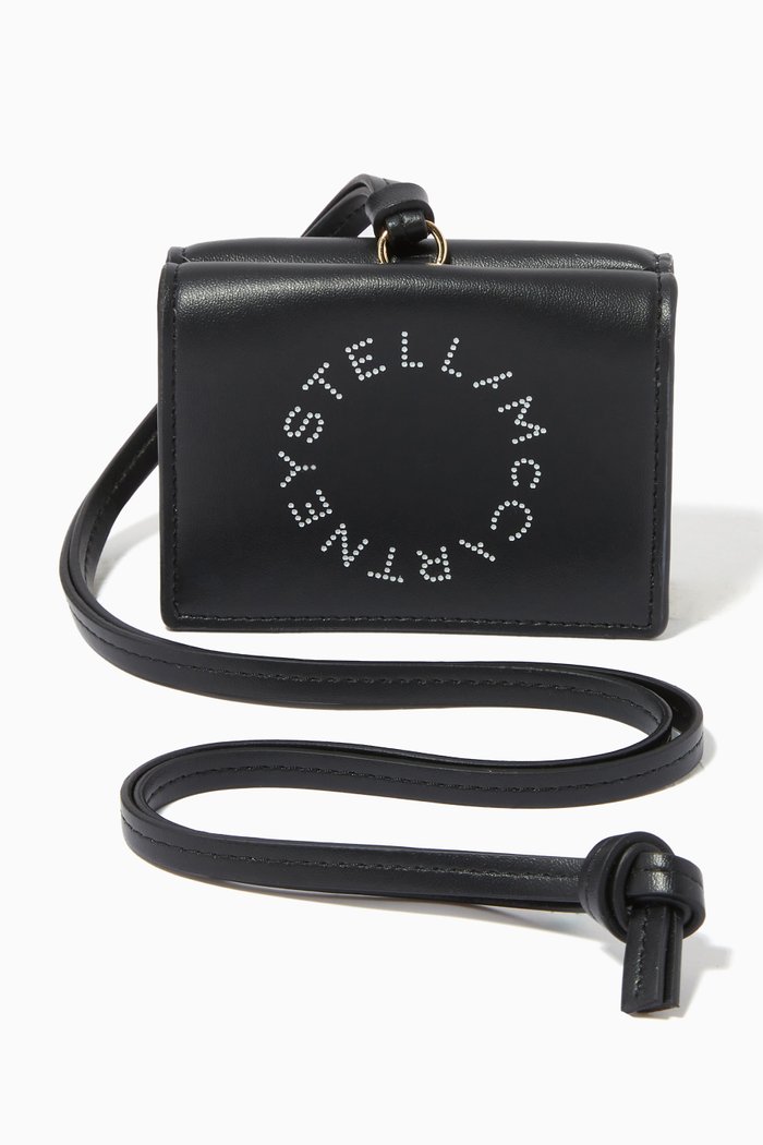 

Stella Logo Lanyard Wallet in Eco Alter Nappa, Black