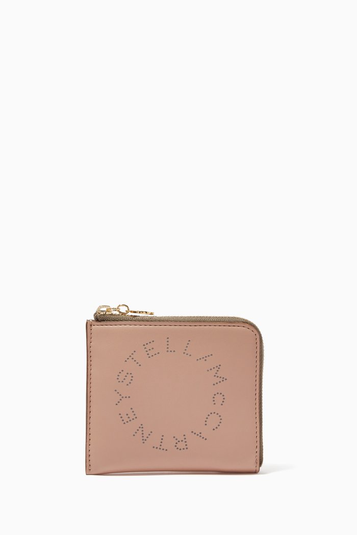 

Stella Logo Cardholder Pouch in Eco Alter Nappa, Pink