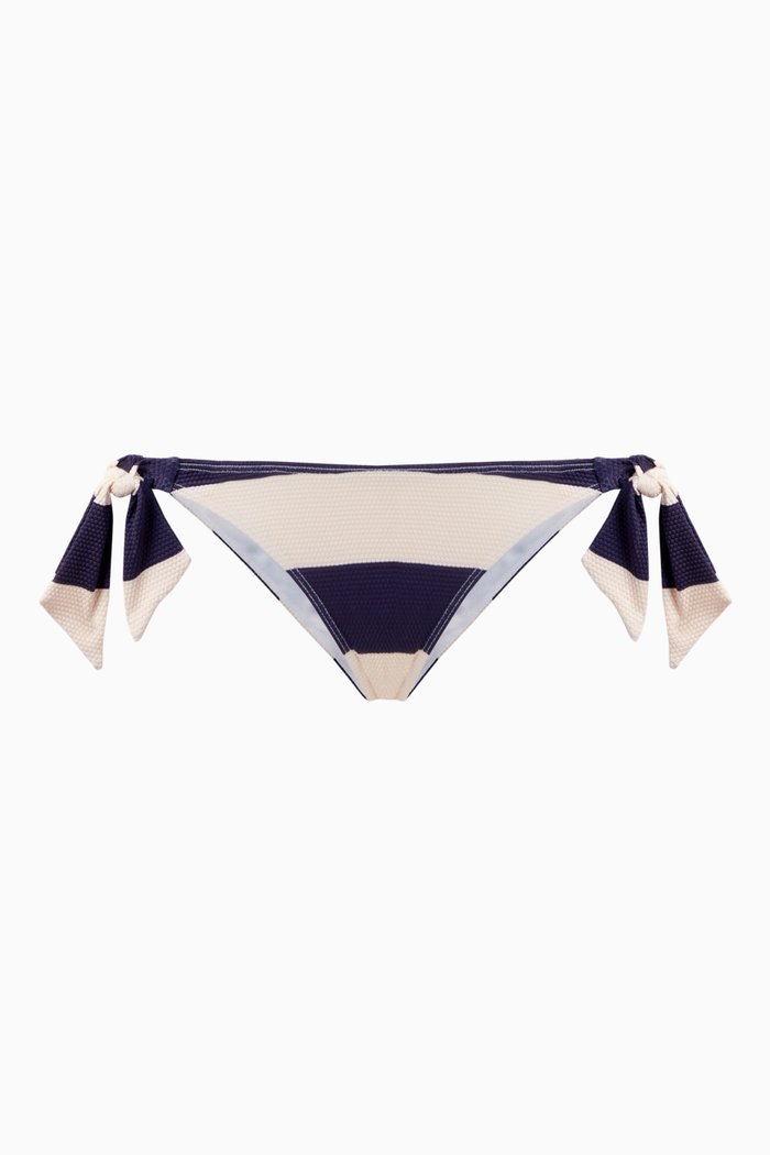 

Carla Bikini Bottoms in Shipmate Sustainable Nylon, Blue