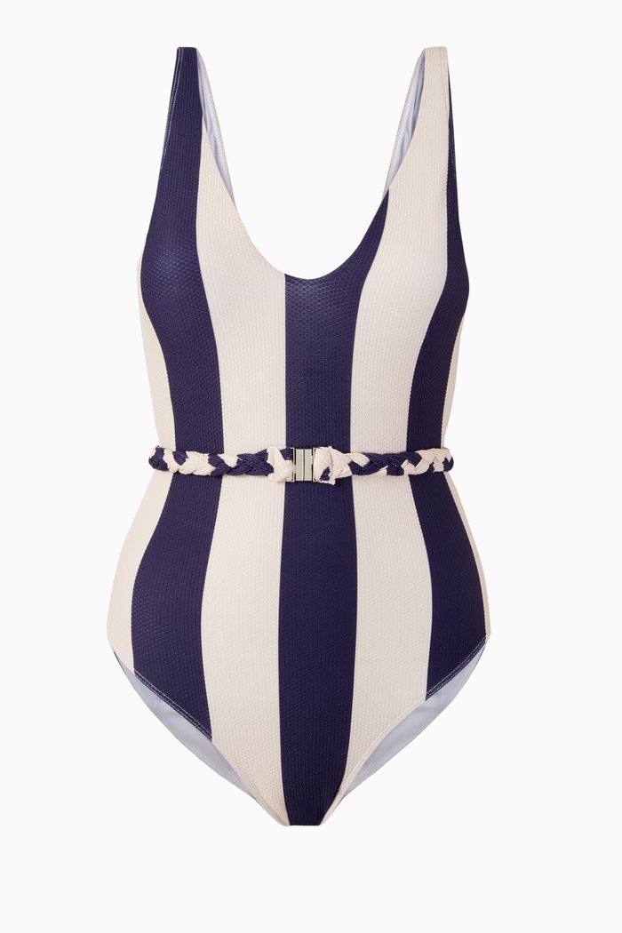 

Scoop Swimsuit in Shipmate Sustainable Nylon, Blue