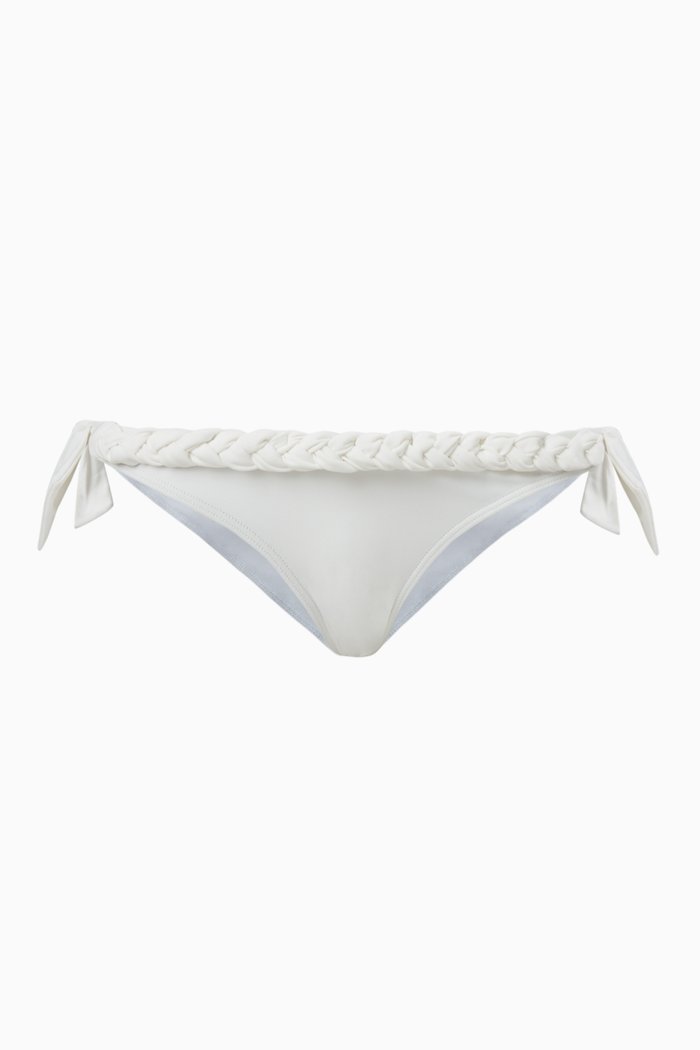 

Bahama Bikini Bottoms in Braidy Baby Sustainable Nylon, White