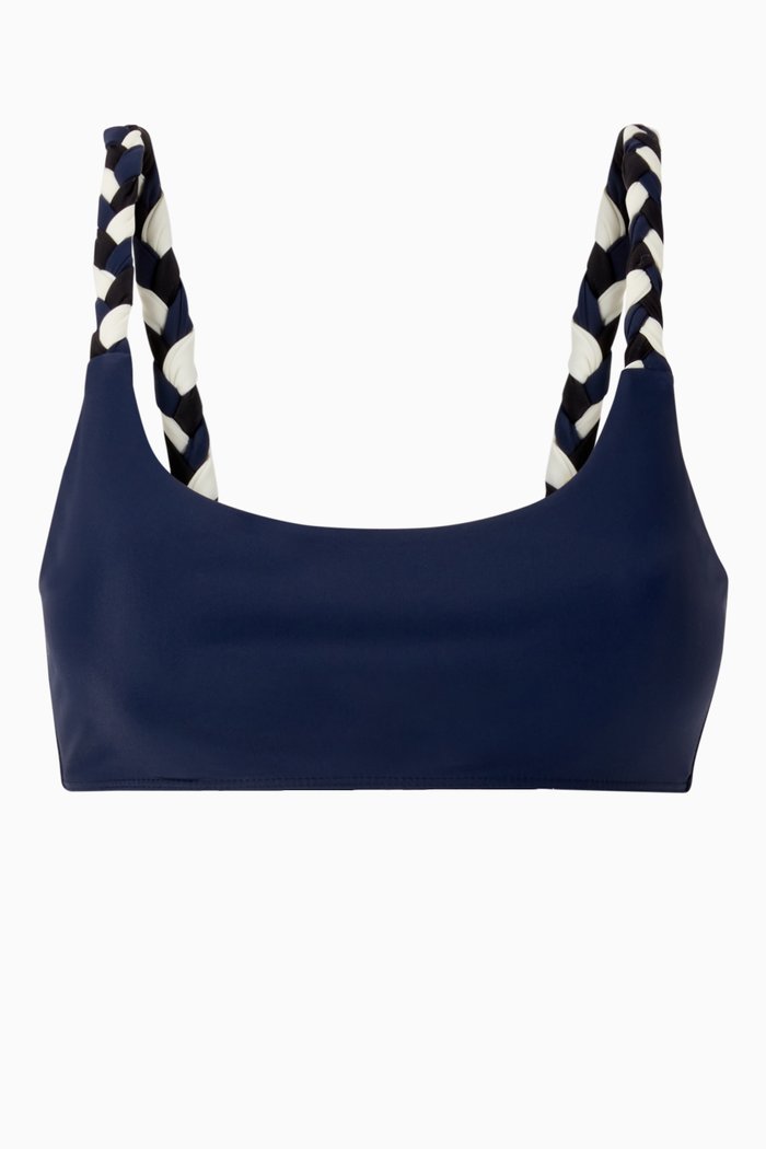 

Sunshine Bikini Top in Braidheart Sustainable Nylon, Blue