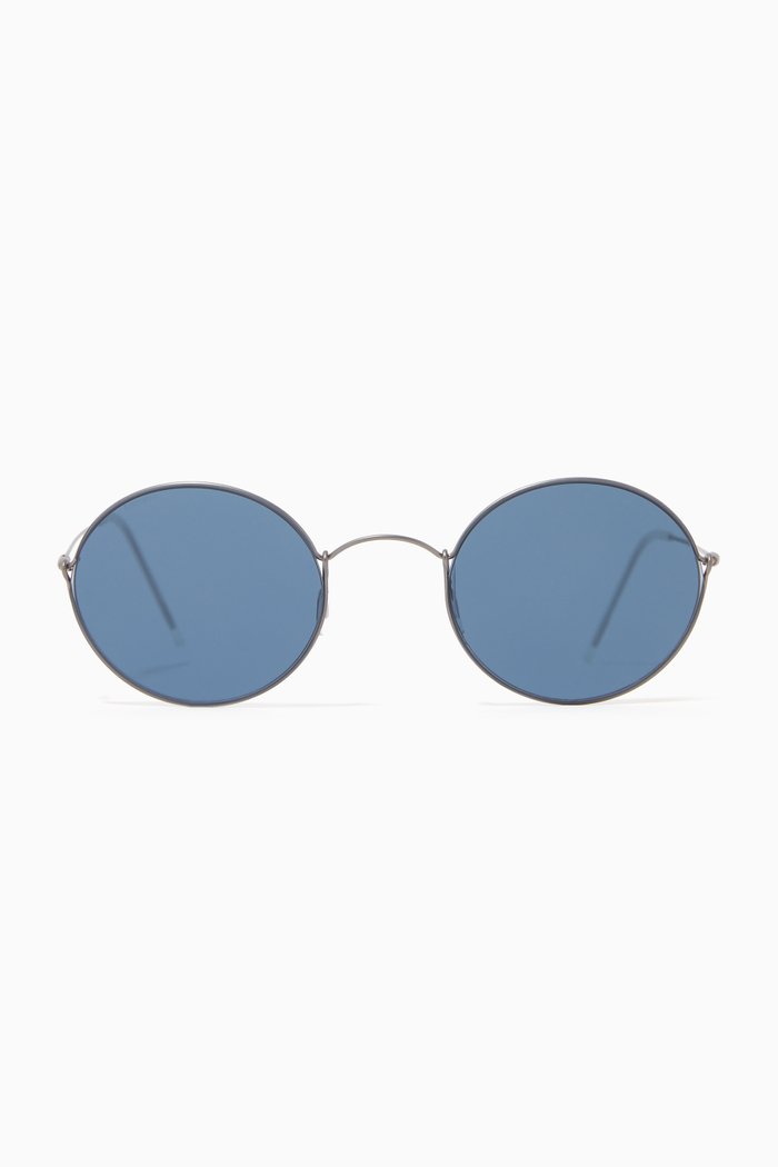 

Round Sunglasses in Titanium, Black