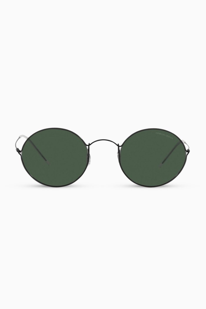 

Round Sunglasses in Titanium, Blue