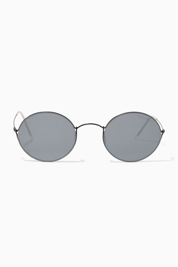 

Round Sunglasses in Titanium, Grey