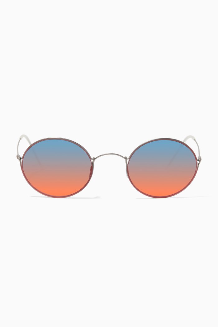 

Round Sunglasses in Titanium, Multicolour