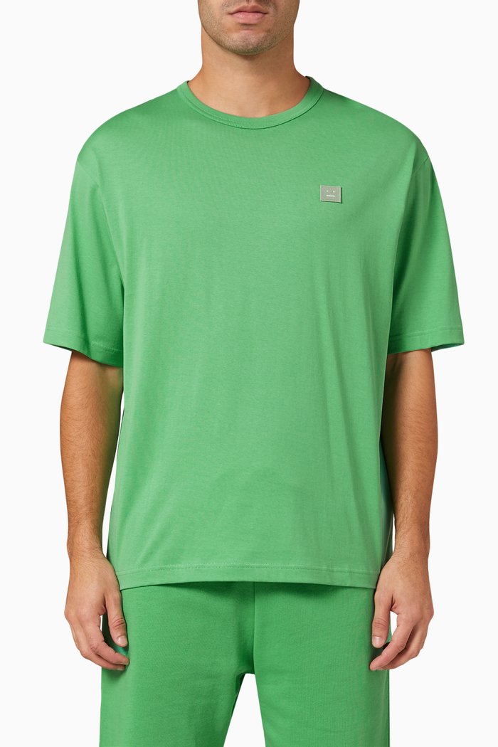 

Exford Face T-shirt in Organic Cotton Jersey, Green