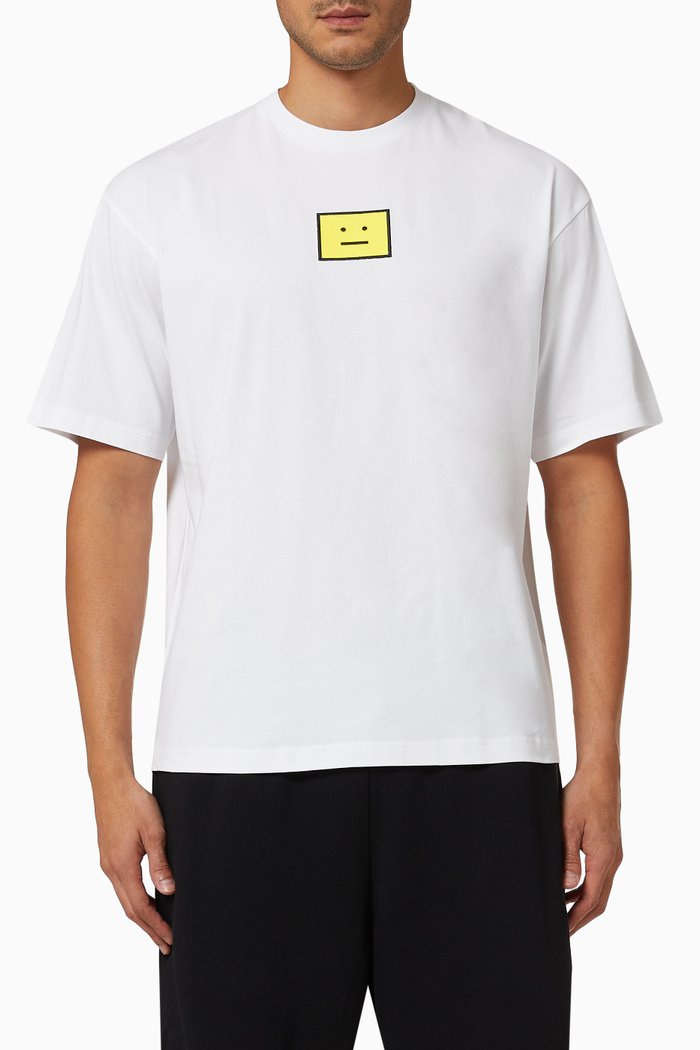 

Exford Evil Face T-shirt in Organic Cotton Jersey, White