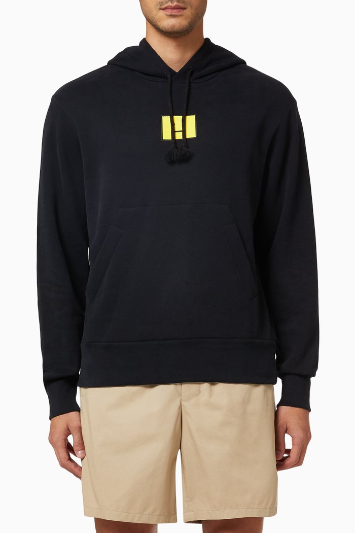 

Fennis Evil Face Sweatshirt in Organic Cotton Fleece, Black