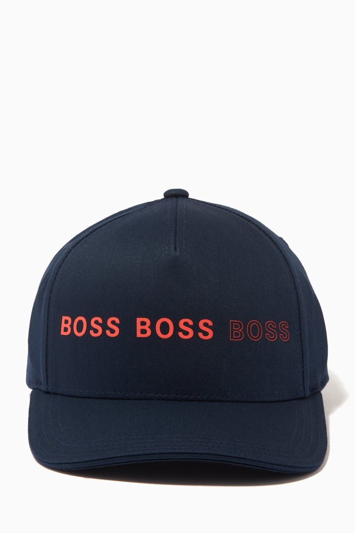 

Cap-Double Cap in Cotton Blend Twill, Blue