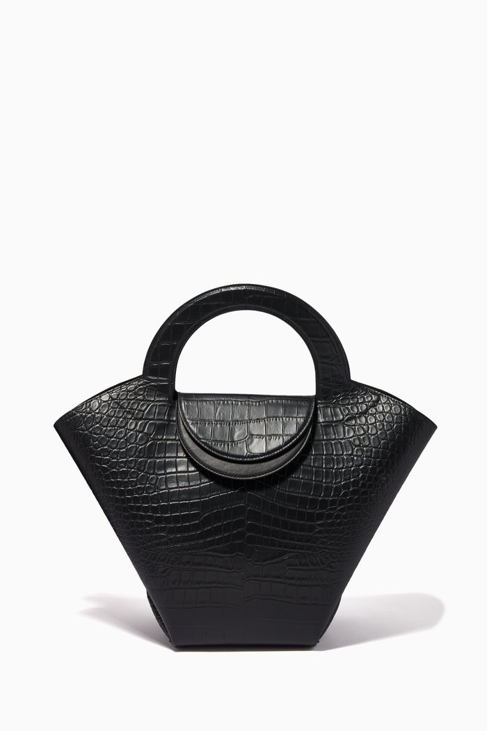

Doll Bag in Crocco-print Leather, Black