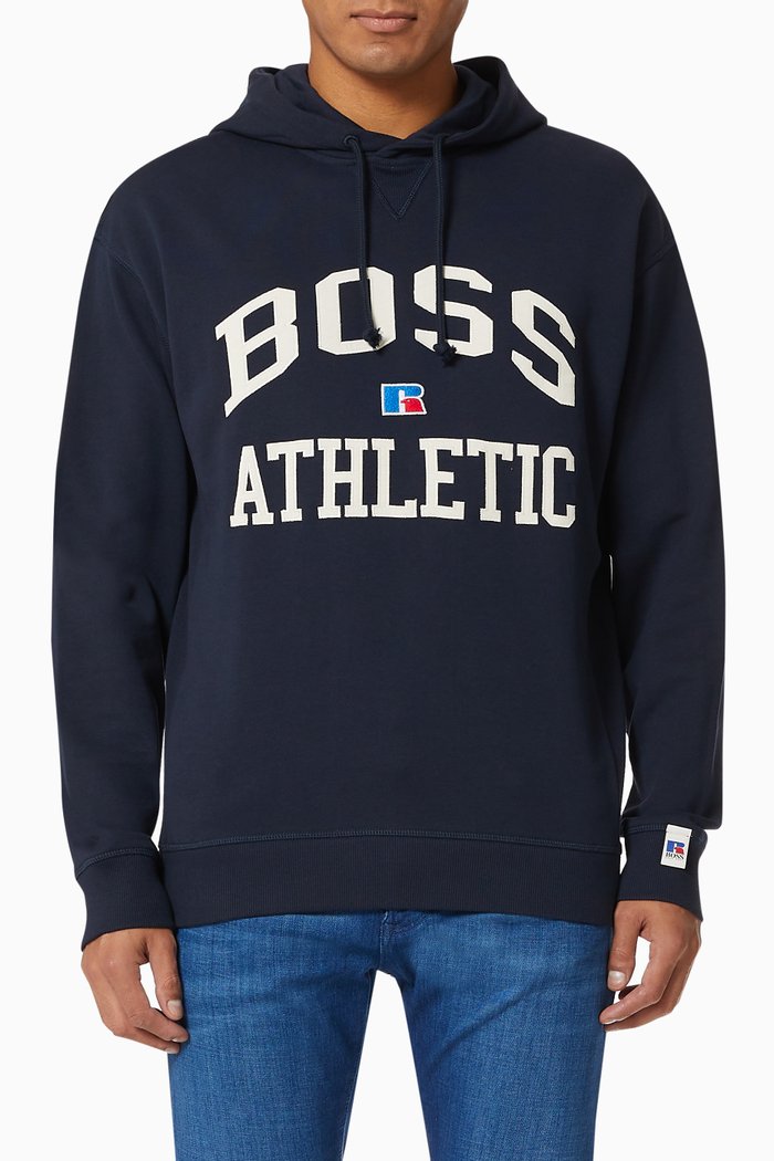 

x Russell Athletic Safa Sweatshirt in Organic Cotton, Blue