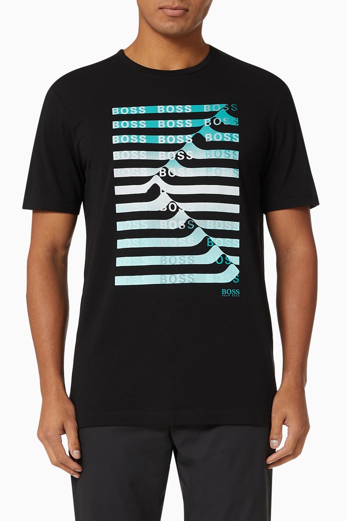 Teeonic T-shirt in Cotton Jersey, Black