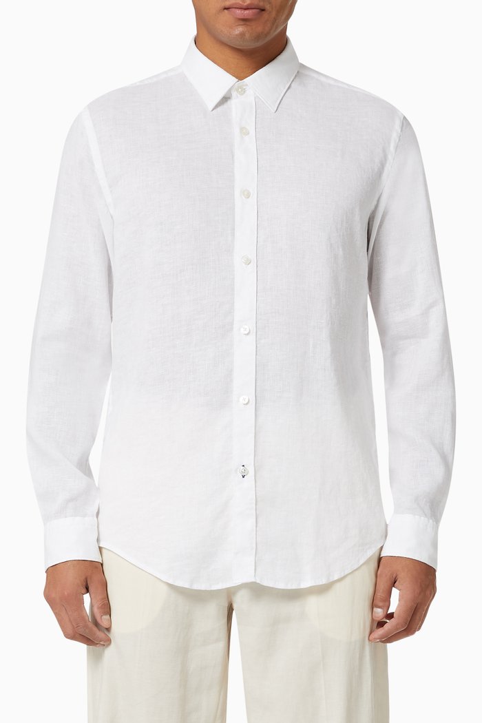 

Ronni 53 Shirt in Stretch Linen, White