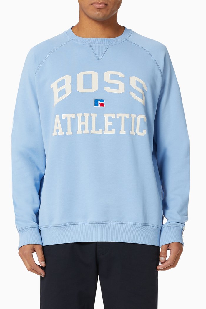 

x Russell Athletic Stedman Sweatshirt in Organic Cotton, Blue