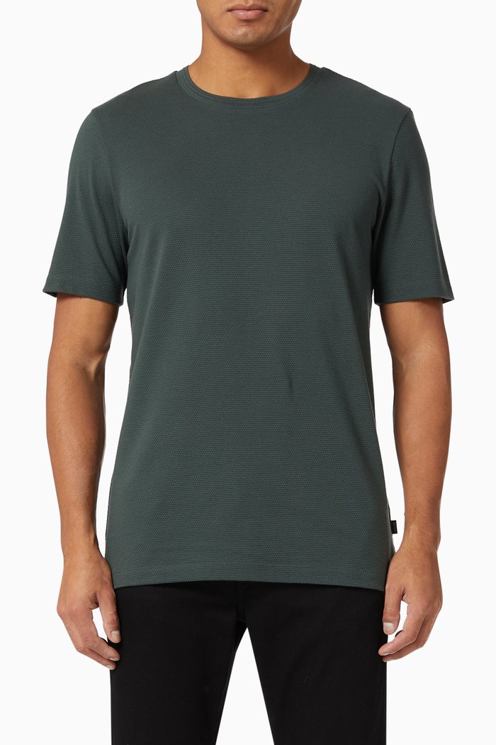 

Tiburt 240 T-shirt in Cotton Jacquard, Green