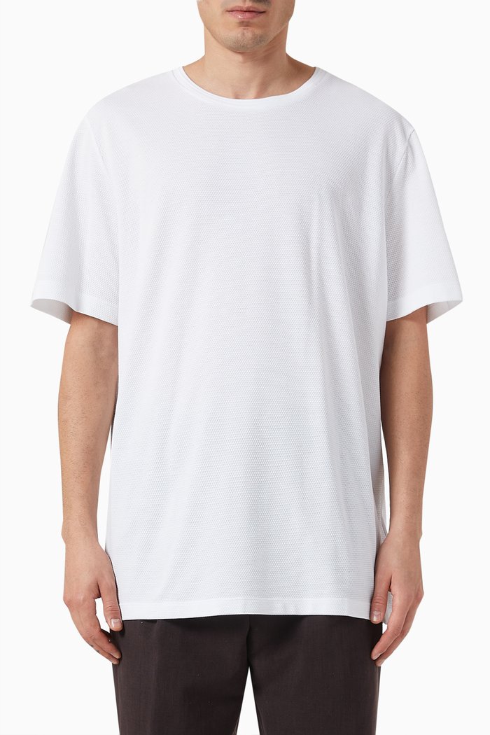 

Tiburt 240 T-shirt in Cotton Jacquard, White