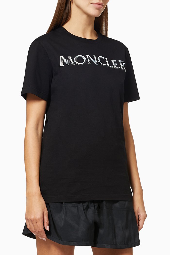 

Logo Print T-shirt in Cotton Jersey, Black