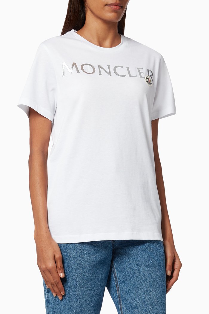 

Relief Logo T-shirt in Cotton Jersey, White