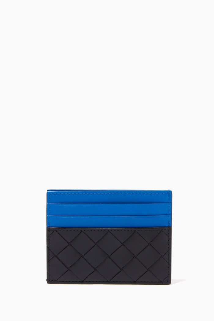 

Card Case in Intrecciato Calfskin, Black