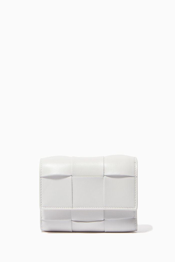 

Mini Wallet in Intrecciato Nappa, White