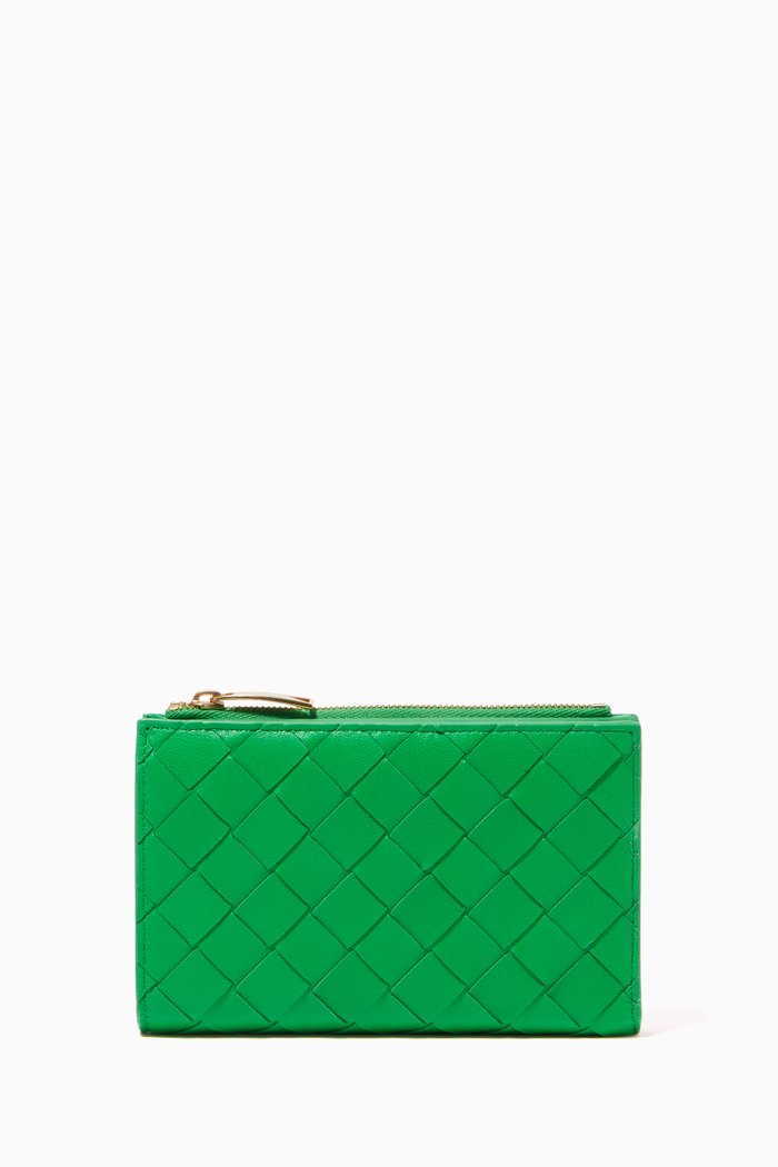 

Mini Wallet in Intrecciato Nappa, Green