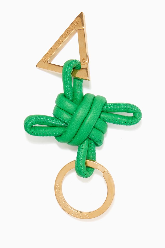 

Knotted Key Ring in Nappa, Green