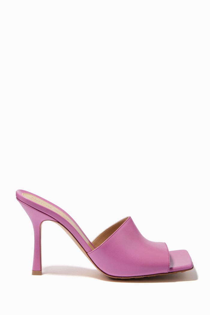 

Stretch Mule Sandals in Nappa, Pink