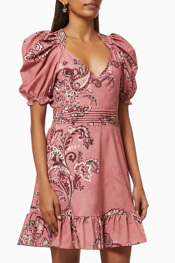 

Melvina Mini Dress in Crepe, Pink