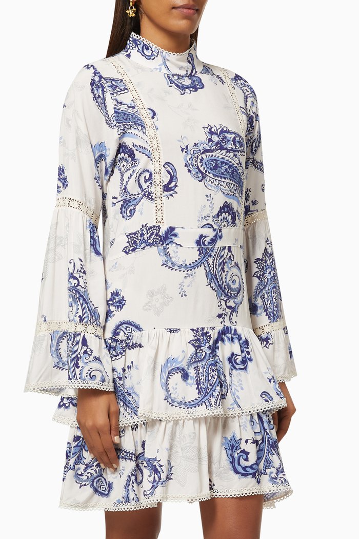 Lucrecia Mini Dress in Viscose, Multicolour