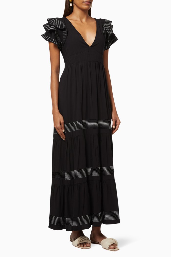 

Narciso Maxi Dress in Viscose, Black
