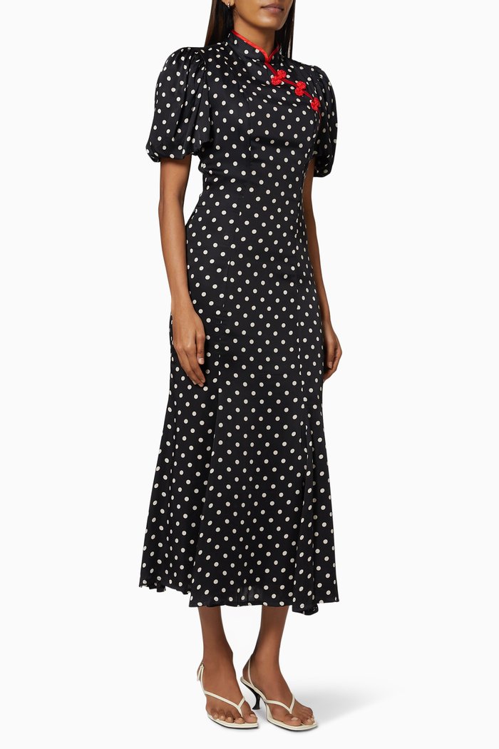 

Bluebell Dress in Satin, Black