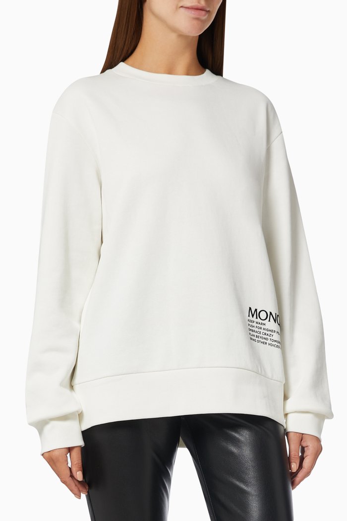 

Logo Sweatshirt in Jersey, White