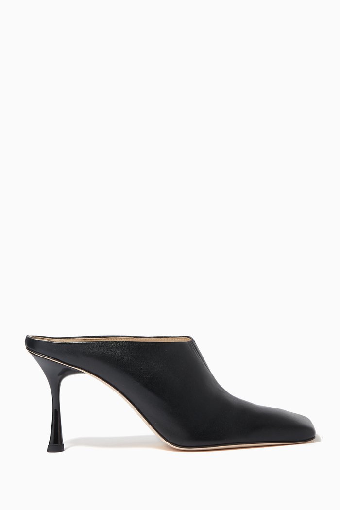 

Chisel 90 Mules in Leather, Black