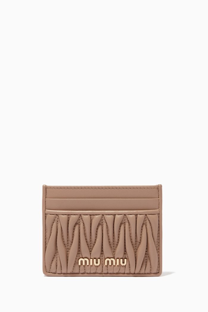 

Card Holder in Matelassé Nappa, Neutral