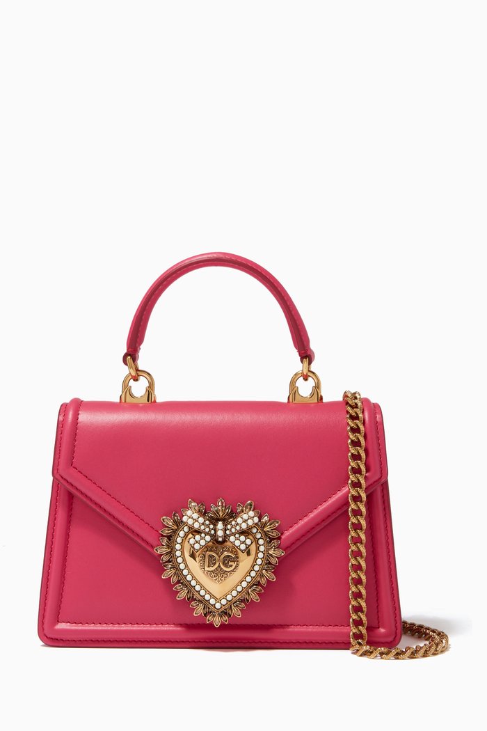 

Small Devotion Bag in Calfskin Leather, Pink