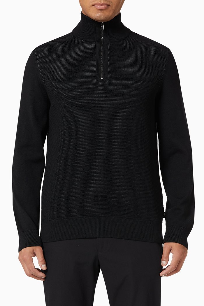 

Madan Sweater in Virgin Wool & Cotton, Black