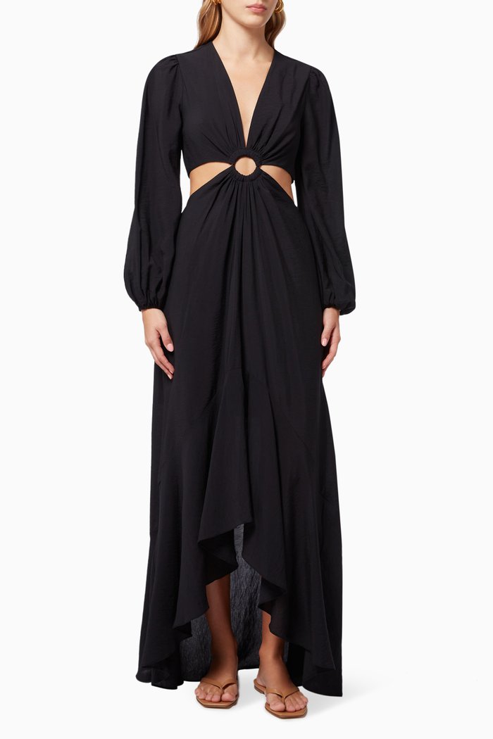 

Jaelynn Swim Coverup Dress in Rayon Blend, Black