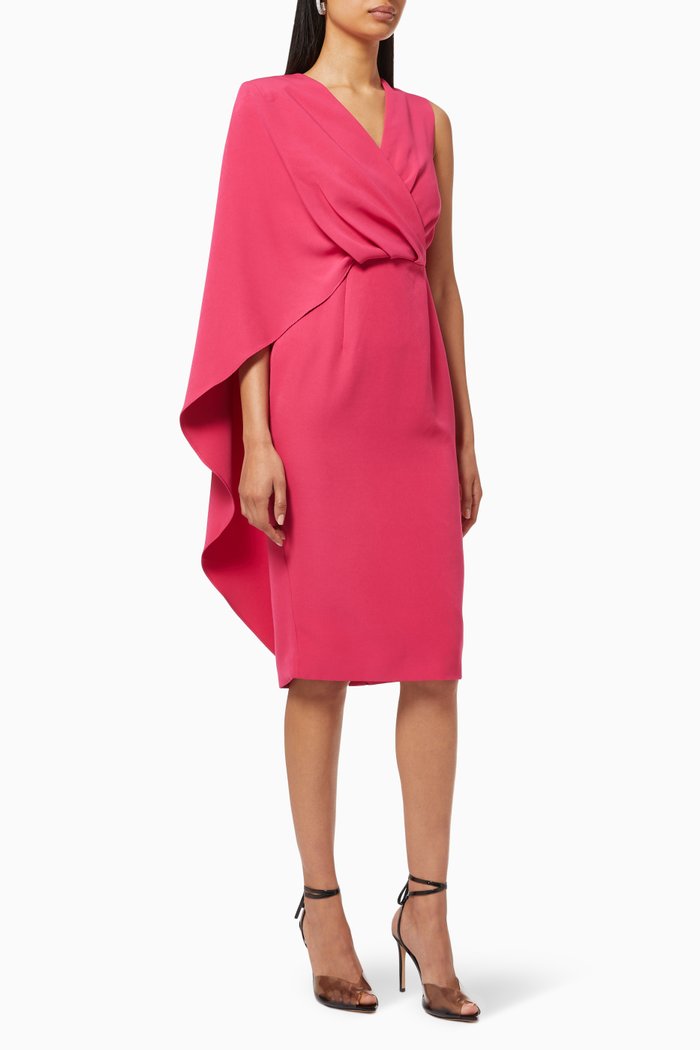 

Cape Sleeve Dress, Pink