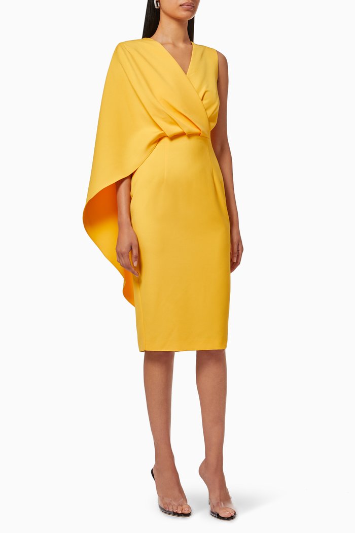 

Cape Sleeve Dress, Orange