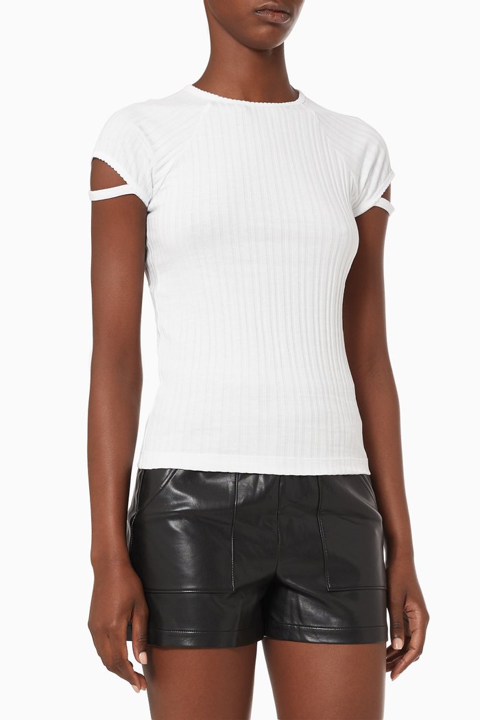 

Core Little T-shirt in Rib-knit, White