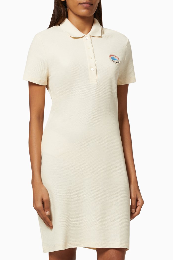 

Polo Dress in Cotton Piqué, Neutral